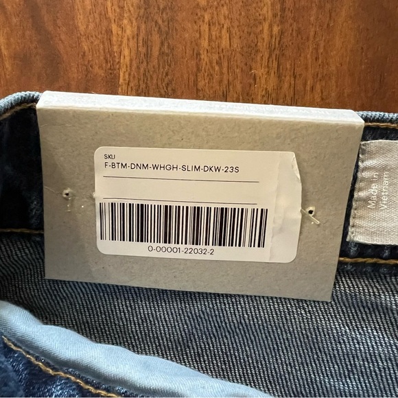 NWT Everlane Way-High Slim Jeans Dark Wash size 23S - Picture 5 of 13